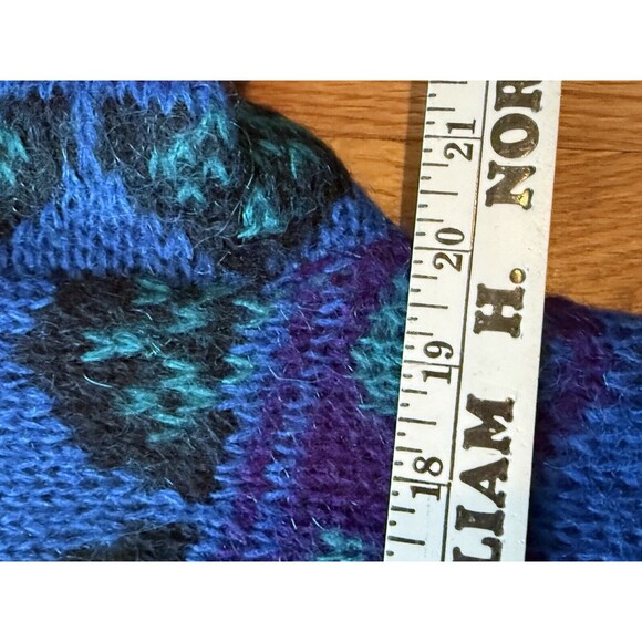 Vintage 90s Gallagher Women's Med Mohair Wool Blend Pull Over Sweater Purple - Picture 7 of 8